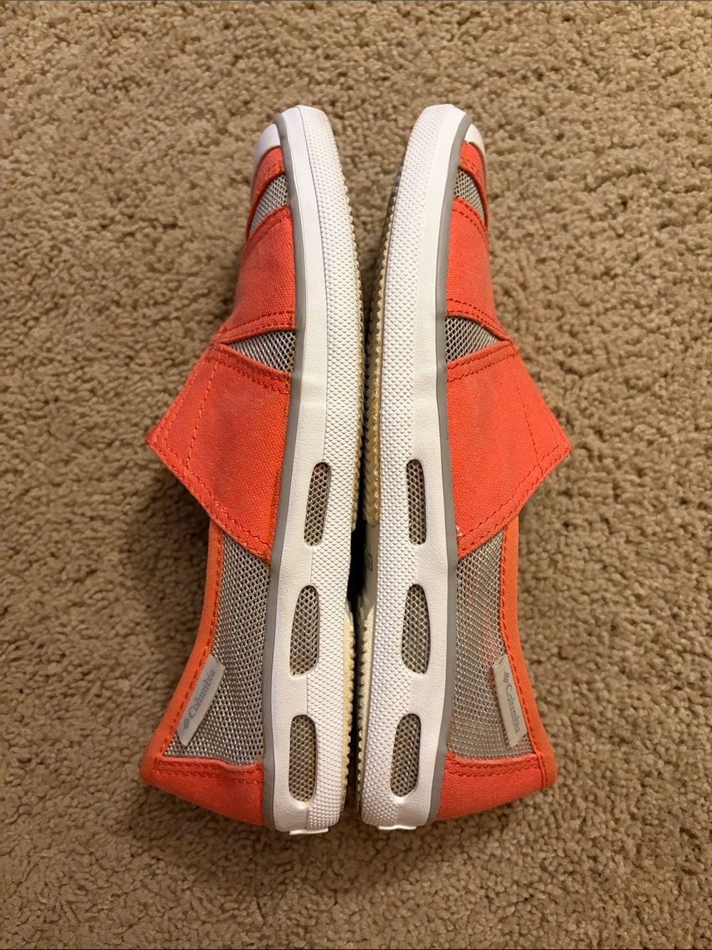 Columbia Shoes Vulc N Vent Slip on Sneaker Orange Womens size 6 Excellent - Picture 5 of 8